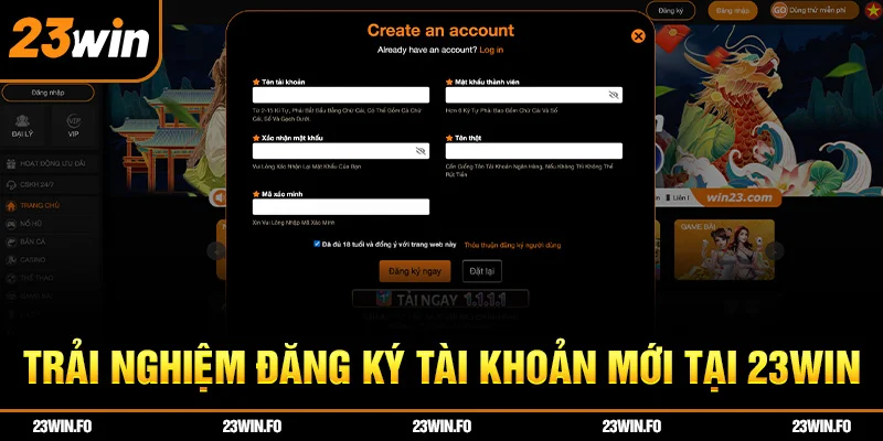 Hướng dẫn tham gia cá cược tại Casino 23win
